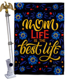 Mom Life - Mother's Day Summer Vertical Impressions Decorative Flags HG137476 Made In USA