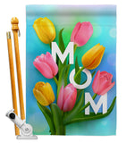 Happy Mom's Day - Mother's Day Summer Vertical Impressions Decorative Flags HG192367 Made In USA