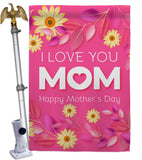 Happy Mother's Day - Mother's Day Summer Vertical Impressions Decorative Flags HG192368 Made In USA
