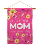 Happy Mother's Day - Mother's Day Summer Vertical Impressions Decorative Flags HG192368 Made In USA