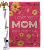 Happy Mother's Day - Mother's Day Summer Vertical Impressions Decorative Flags HG192368 Made In USA