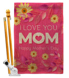 Happy Mother's Day - Mother's Day Summer Vertical Impressions Decorative Flags HG192368 Made In USA