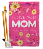 Happy Mother's Day - Mother's Day Summer Vertical Impressions Decorative Flags HG192368 Made In USA