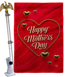 Gold Heart Mother - Mother's Day Summer Vertical Impressions Decorative Flags HG192576 Made In USA