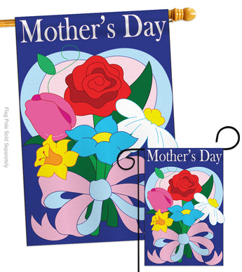 Mother's Day - Mother's Day Summer Vertical Applique Decorative Flags HG115061