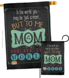 The World Mom - Mother's Day Summer Vertical Impressions Decorative Flags HG115122 Made In USA