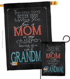 Mom Grandma - Mother's Day Summer Vertical Impressions Decorative Flags HG115123 Made In USA