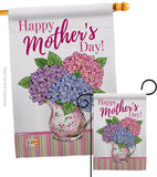 Mother Day Hydrangeas - Mother's Day Summer Vertical Impressions Decorative Flags HG115149 Made In USA