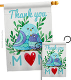 Thank you Mom - Mother's Day Summer Vertical Impressions Decorative Flags HG115167 Made In USA