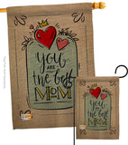 The Best Mom - Mother's Day Summer Vertical Impressions Decorative Flags HG137162 Made In USA