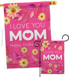 Happy Mother's Day - Mother's Day Summer Vertical Impressions Decorative Flags HG192368 Made In USA