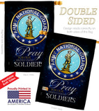 Pray United States Soldiers - Military Americana Vertical Impressions Decorative Flags HG120069 Made In USA