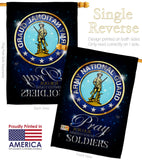 Pray United States Soldiers - Military Americana Vertical Impressions Decorative Flags HG120069 Made In USA