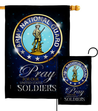 Pray United States Soldiers - Military Americana Vertical Impressions Decorative Flags HG120069 Made In USA