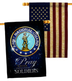 Pray United States Soldiers - Military Americana Vertical Impressions Decorative Flags HG120069 Made In USA