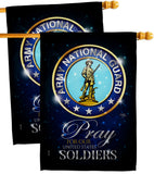 Pray United States Soldiers - Military Americana Vertical Impressions Decorative Flags HG120069 Made In USA