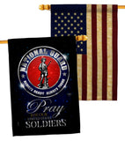 Pray United States Soldiers - Military Americana Vertical Impressions Decorative Flags HG120071 Made In USA