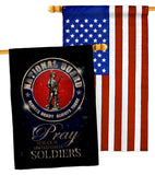 Pray United States Soldiers - Military Americana Vertical Impressions Decorative Flags HG120071 Made In USA