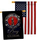 Pray United States Soldiers - Military Americana Vertical Impressions Decorative Flags HG120071 Made In USA