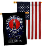 Pray United States Soldiers - Military Americana Vertical Impressions Decorative Flags HG120071 Made In USA