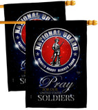 Pray United States Soldiers - Military Americana Vertical Impressions Decorative Flags HG120071 Made In USA