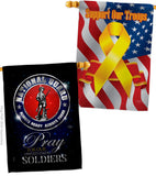 Pray United States Soldiers - Military Americana Vertical Impressions Decorative Flags HG120071 Made In USA