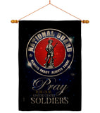 Pray United States Soldiers - Military Americana Vertical Impressions Decorative Flags HG120071 Made In USA