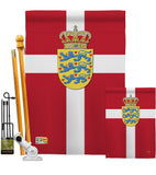 Denmark - Nationality Flags of the World Vertical Impressions Decorative Flags HG108093 Made In USA