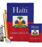 Haiti - Nationality Flags of the World Vertical Impressions Decorative Flags HG108167 Made In USA