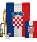 Croatia - Nationality Flags of the World Vertical Impressions Decorative Flags HG108210 Made In USA