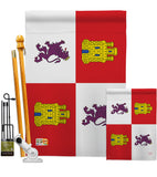 Castile and León - Nationality Flags of the World Vertical Impressions Decorative Flags HG108323 Made In USA