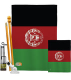 Afghanistan - Nationality Flags of the World Vertical Impressions Decorative Flags HG140002 Made In USA