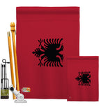 Albania - Nationality Flags of the World Vertical Impressions Decorative Flags HG140003 Made In USA