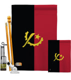 Angola - Nationality Flags of the World Vertical Impressions Decorative Flags HG140007 Made In USA