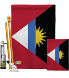 Antigua & Barbuda - Nationality Flags of the World Vertical Impressions Decorative Flags HG140009 Made In USA