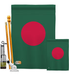 Bangladesh - Nationality Flags of the World Vertical Impressions Decorative Flags HG140022 Made In USA