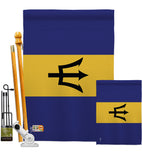 Barbados - Nationality Flags of the World Vertical Impressions Decorative Flags HG140023 Made In USA