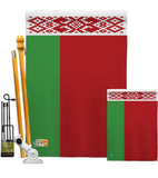 Belarus - Nationality Flags of the World Vertical Impressions Decorative Flags HG140026 Made In USA