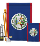 Belize - Nationality Flags of the World Vertical Impressions Decorative Flags HG140028 Made In USA