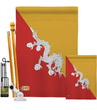 Bhutan - Nationality Flags of the World Vertical Impressions Decorative Flags HG140031 Made In USA