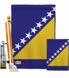 Bosnia-Herzegovina - Nationality Flags of the World Vertical Impressions Decorative Flags HG140034 Made In USA