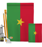 Burkina Faso - Nationality Flags of the World Vertical Impressions Decorative Flags HG140041 Made In USA