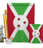 Burundi - Nationality Flags of the World Vertical Impressions Decorative Flags HG140043 Made In USA