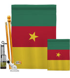 Cameroon - Nationality Flags of the World Vertical Impressions Decorative Flags HG140045 Made In USA