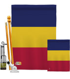 Chad - Nationality Flags of the World Vertical Impressions Decorative Flags HG140050 Made In USA