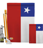 Chile - Nationality Flags of the World Vertical Impressions Decorative Flags HG140051 Made In USA