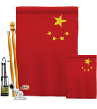 China - Nationality Flags of the World Vertical Impressions Decorative Flags HG140052 Made In USA