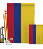 Colombia - Nationality Flags of the World Vertical Impressions Decorative Flags HG140055 Made In USA