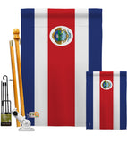Costa Rica - Nationality Flags of the World Vertical Impressions Decorative Flags HG140060 Made In USA