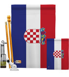 Croatia - Nationality Flags of the World Vertical Impressions Decorative Flags HG140061 Made In USA